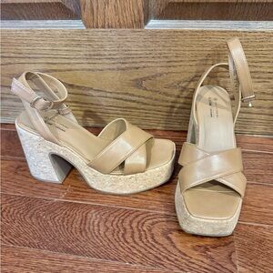 Call It Spring Tan Platform Sandals